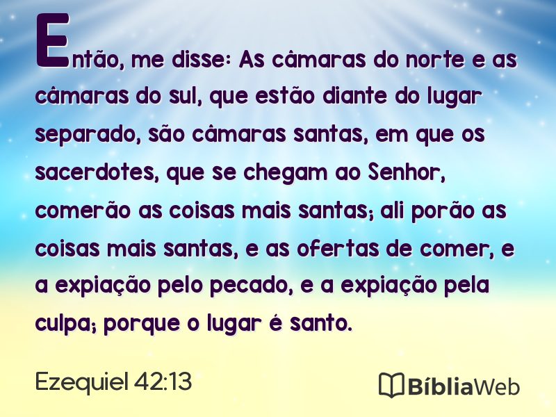 Ezequiel 42:13 em imagem para compartilhar