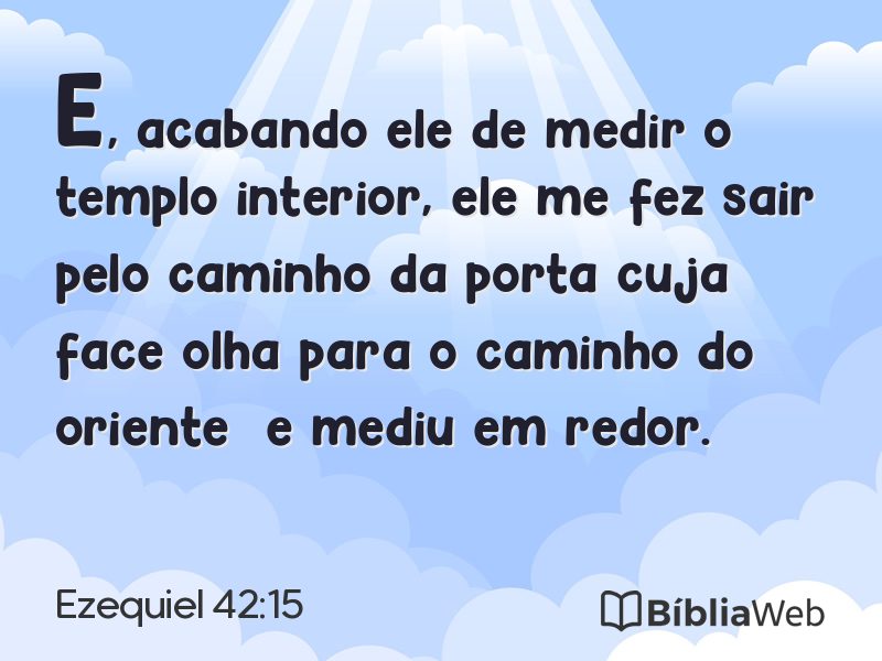 Ezequiel 42:15 em imagem para compartilhar