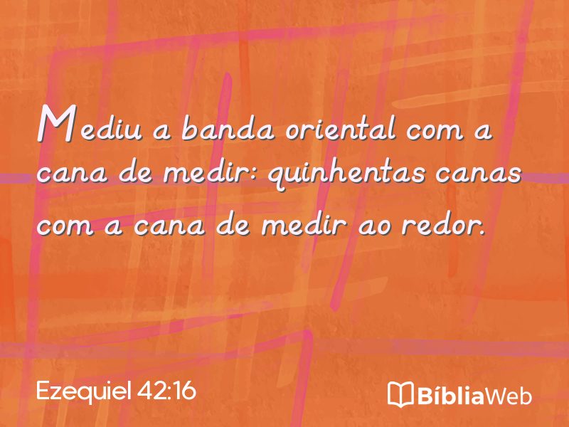 Ezequiel 42:16 em imagem para compartilhar