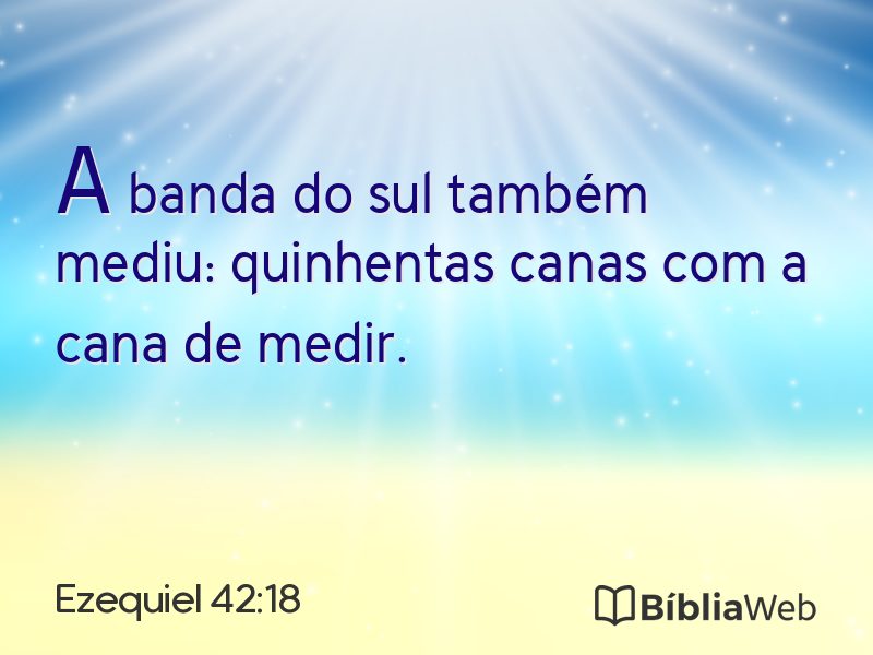 Ezequiel 42:18 em imagem para compartilhar
