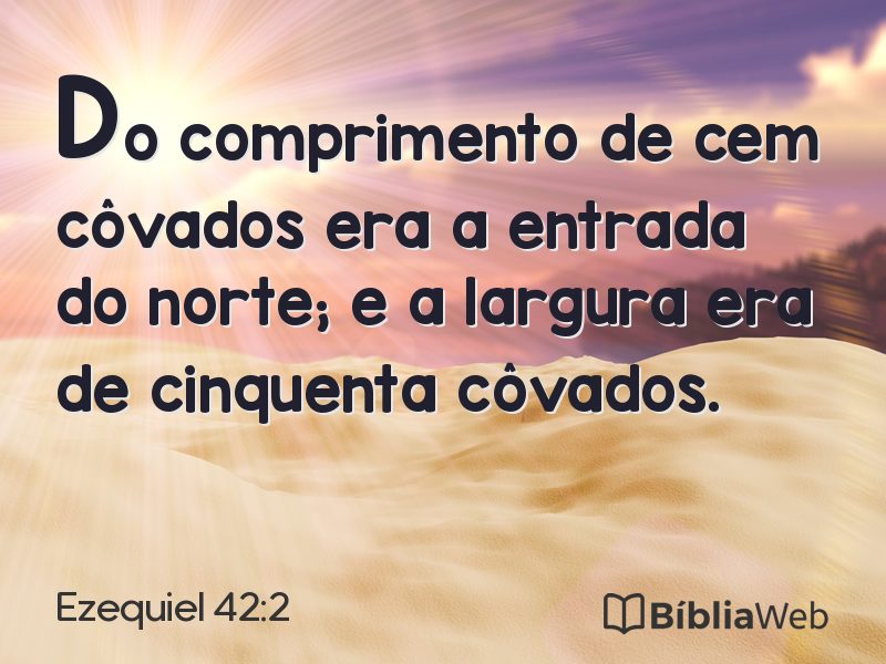 Ezequiel 42:2 em imagem para compartilhar