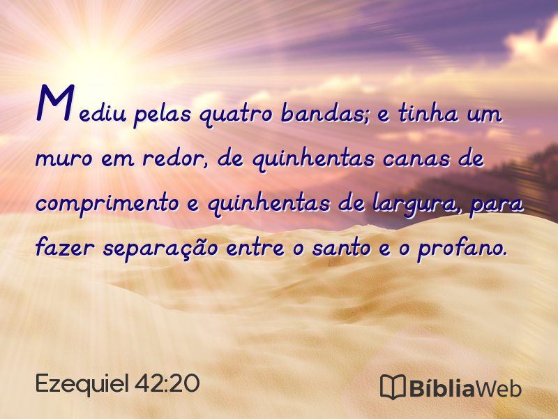 Ezequiel 42:20 em imagem para compartilhar
