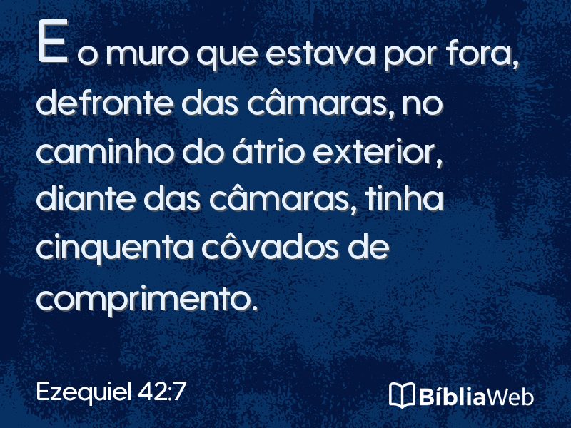 Ezequiel 42:7 em imagem para compartilhar