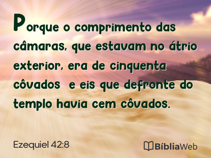 Ezequiel 42:8 em imagem para compartilhar