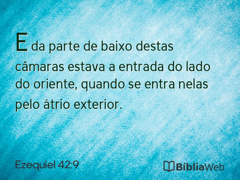 Ezequiel 42:9 em imagem para compartilhar