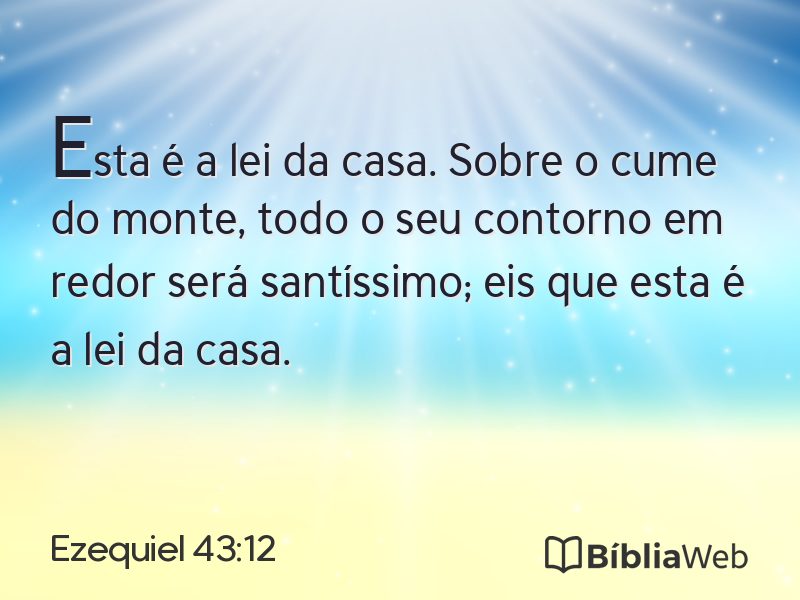 Ezequiel 43:12 em imagem para compartilhar