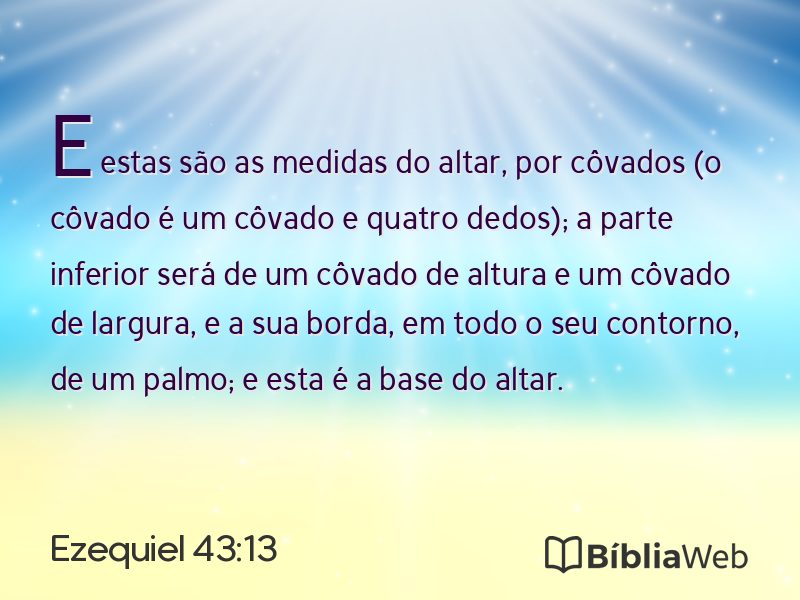 Ezequiel 43:13 em imagem para compartilhar