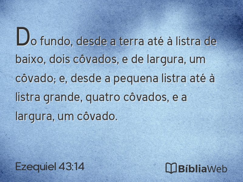 Ezequiel 43:14 em imagem para compartilhar
