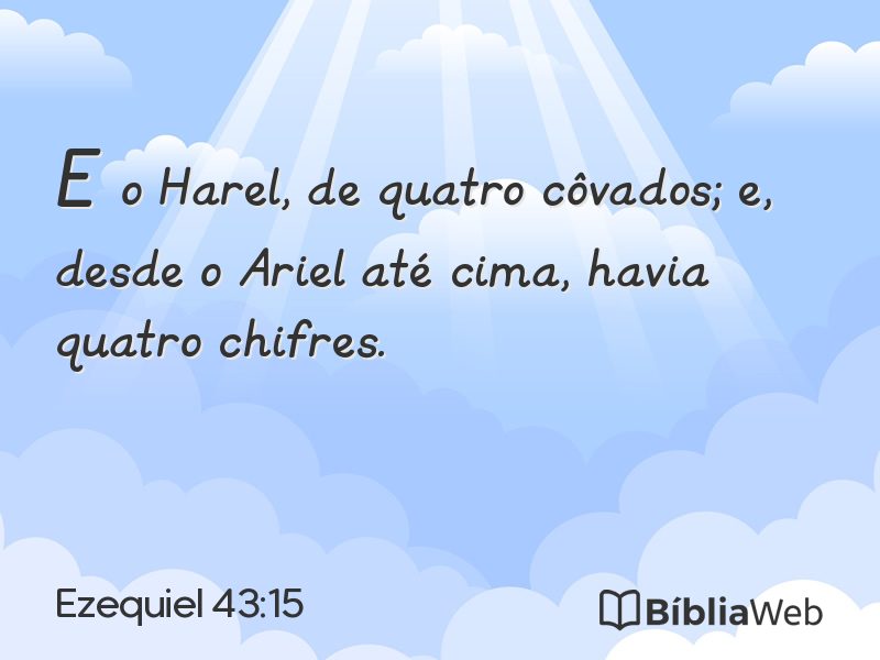 Ezequiel 43:15 em imagem para compartilhar