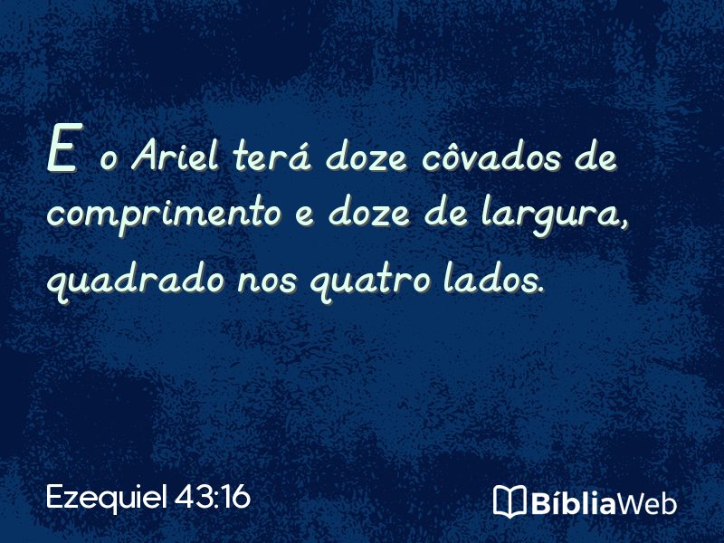 Ezequiel 43:16 em imagem para compartilhar