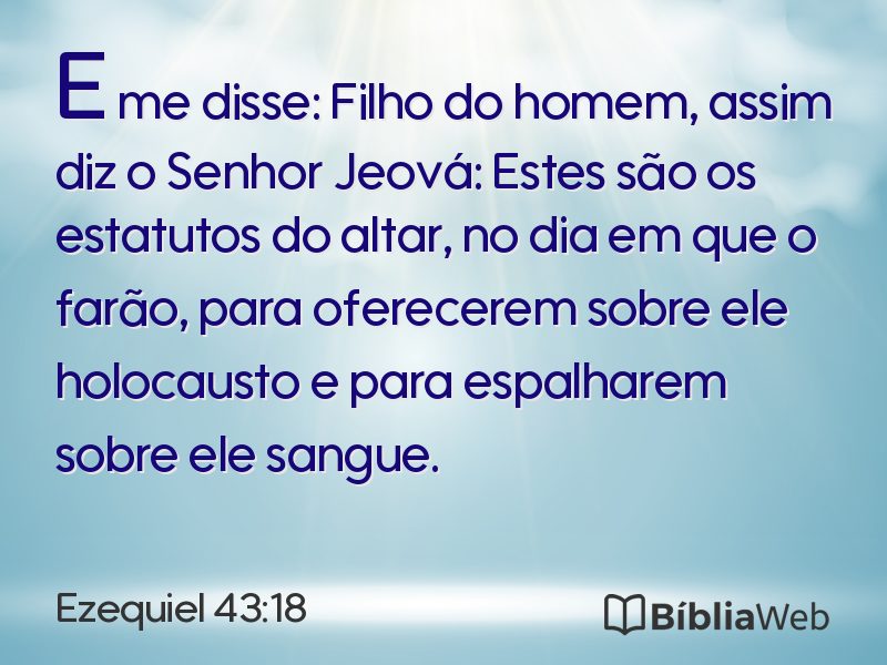Ezequiel 43:18 em imagem para compartilhar