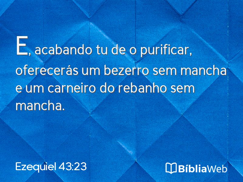 Ezequiel 43:23 em imagem para compartilhar