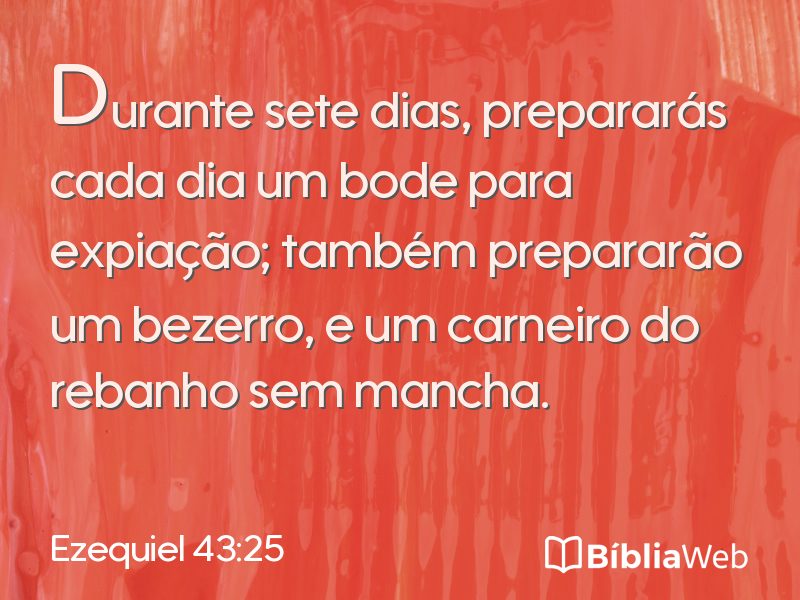 Ezequiel 43:25 em imagem para compartilhar