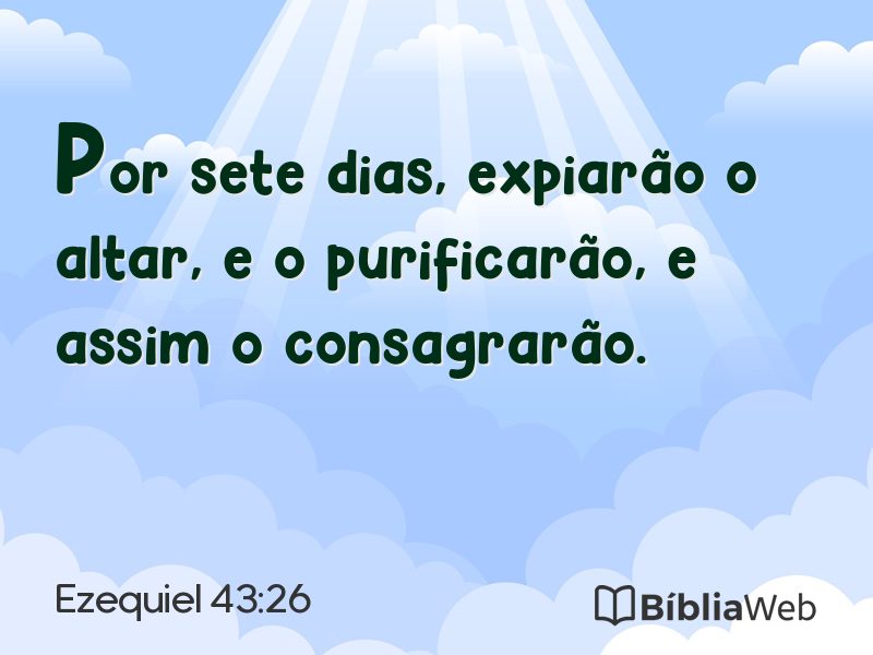 Ezequiel 43:26 em imagem para compartilhar