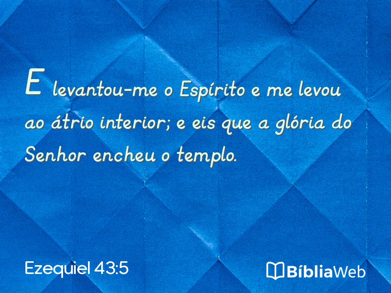 Ezequiel 43:5 em imagem para compartilhar