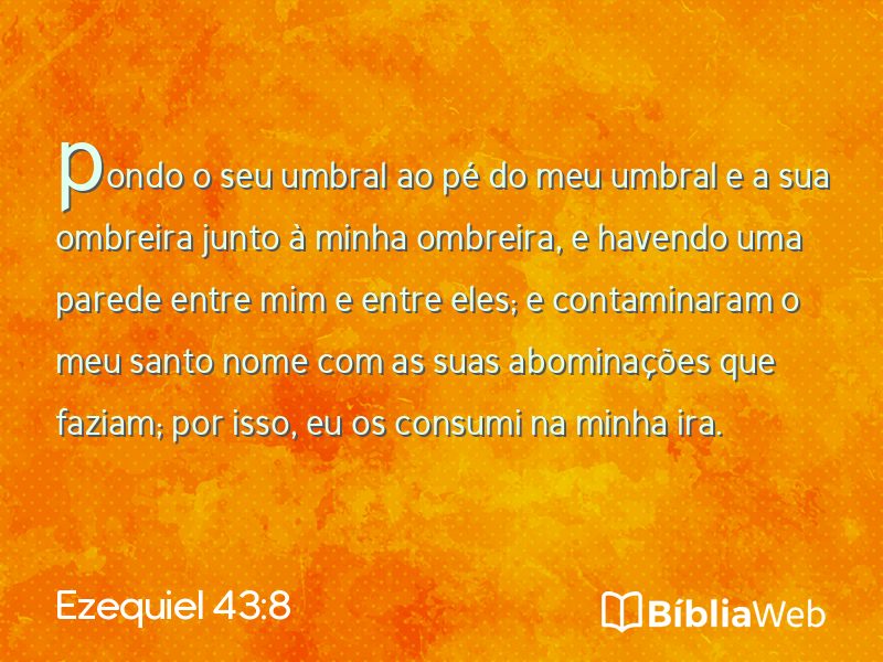 Ezequiel 43:8 em imagem para compartilhar