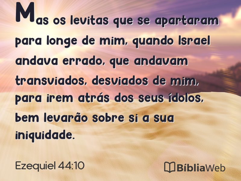 Ezequiel 44:10 em imagem para compartilhar