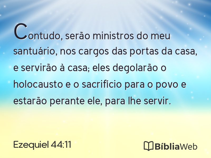 Ezequiel 44:11 em imagem para compartilhar