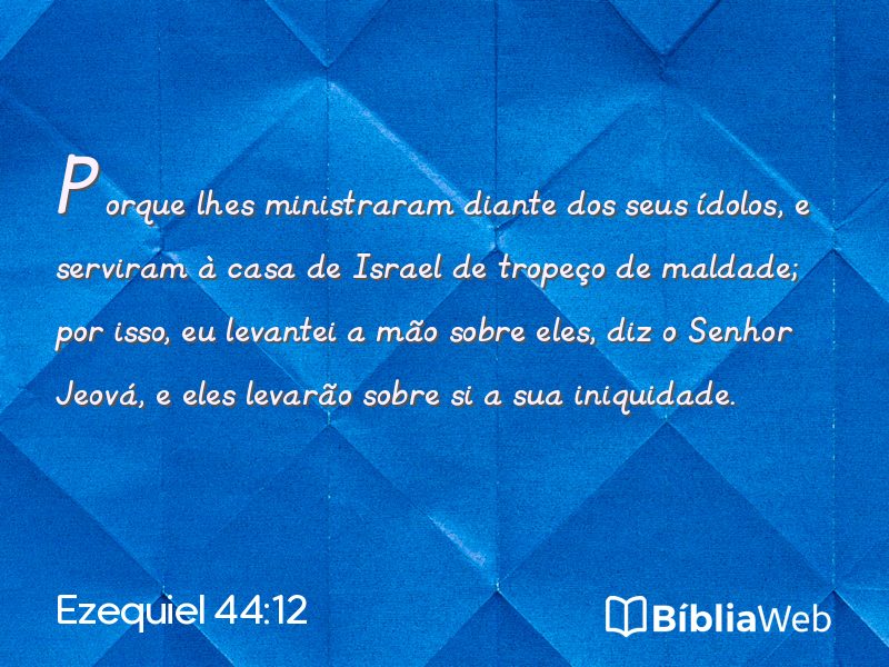 Ezequiel 44:12 em imagem para compartilhar