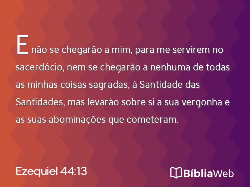 Ezequiel 44:13 em imagem para compartilhar