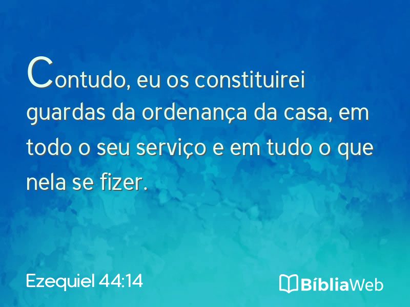 Ezequiel 44:14 em imagem para compartilhar