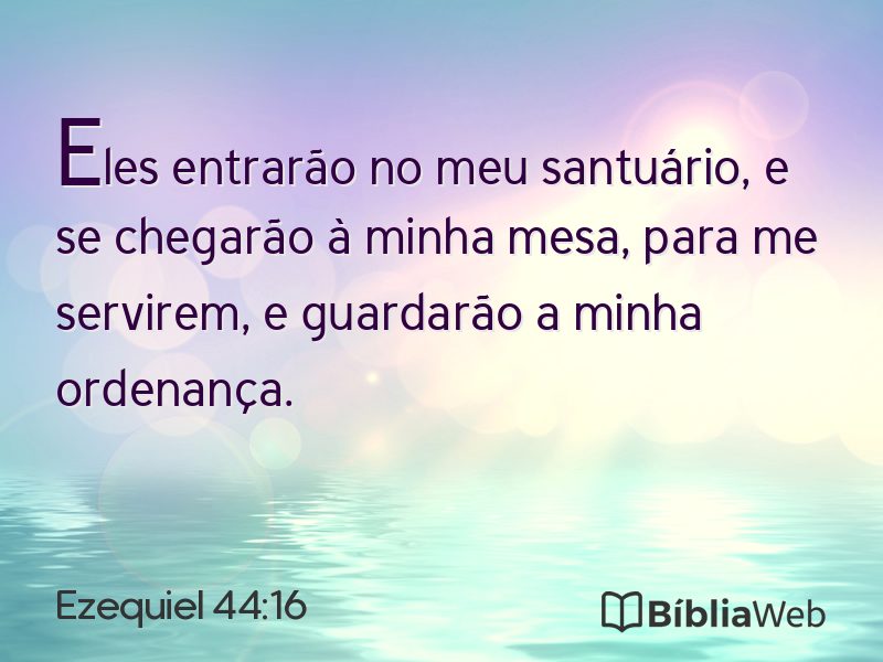 Ezequiel 44:16 em imagem para compartilhar