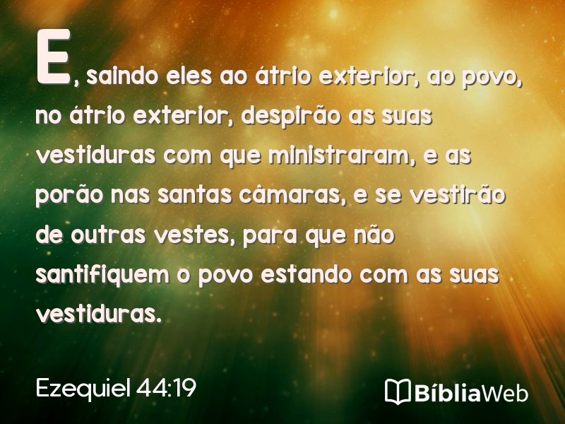 Ezequiel 44:19 em imagem para compartilhar