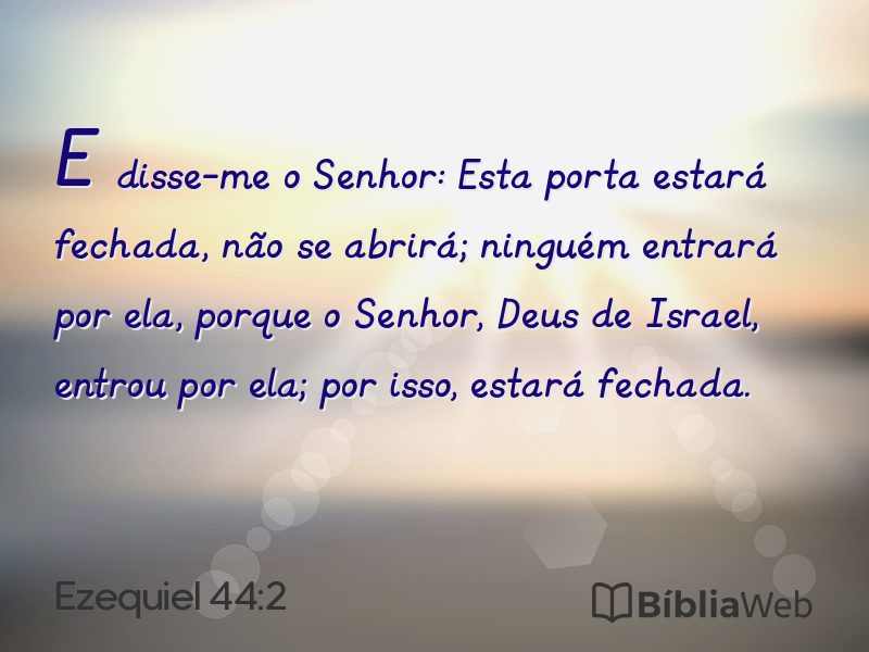 Ezequiel 44:2 em imagem para compartilhar