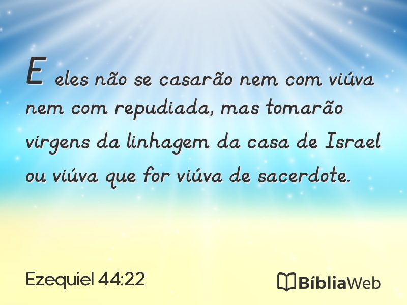 Ezequiel 44:22 em imagem para compartilhar