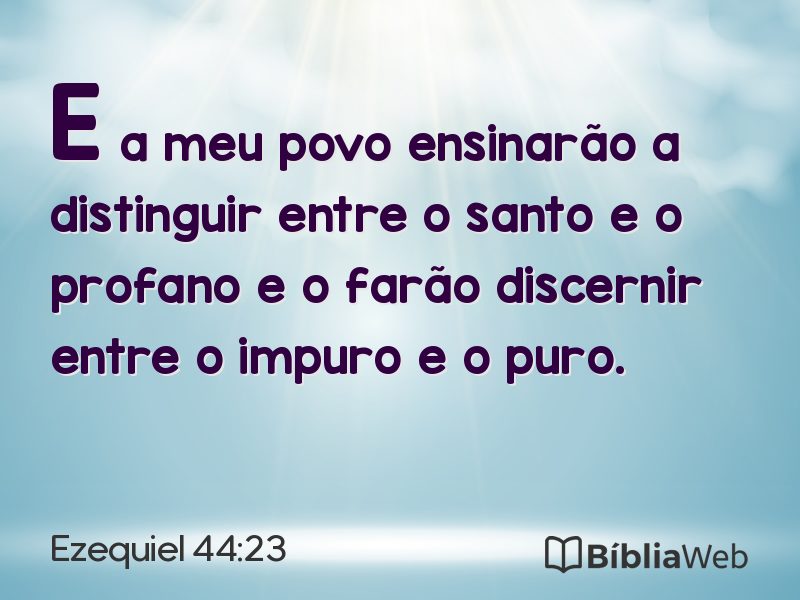 Ezequiel 44:23 em imagem para compartilhar