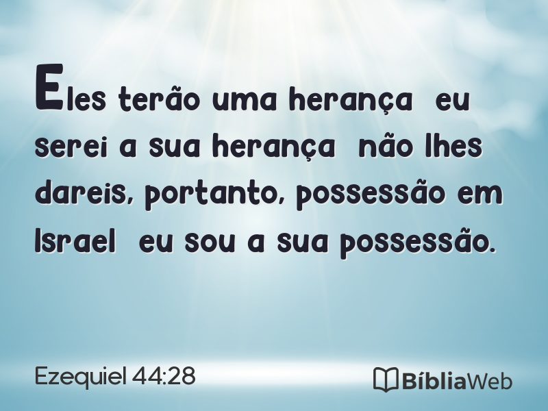 Ezequiel 44:28 em imagem para compartilhar