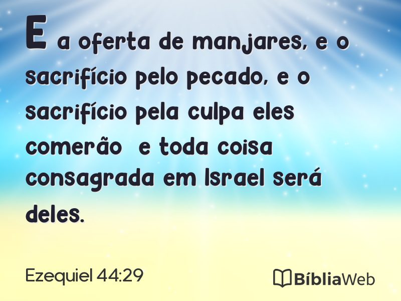 Ezequiel 44:29 em imagem para compartilhar