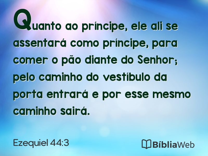 Ezequiel 44:3 em imagem para compartilhar