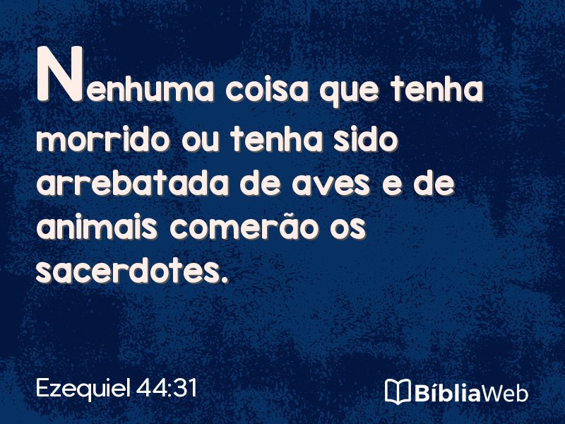 Ezequiel 44:31 em imagem para compartilhar