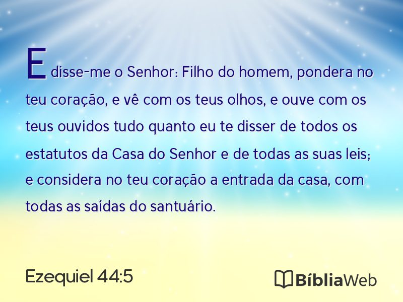Ezequiel 44:5 em imagem para compartilhar