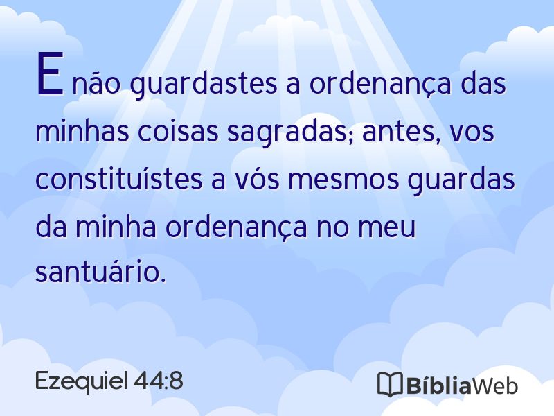 Ezequiel 44:8 em imagem para compartilhar