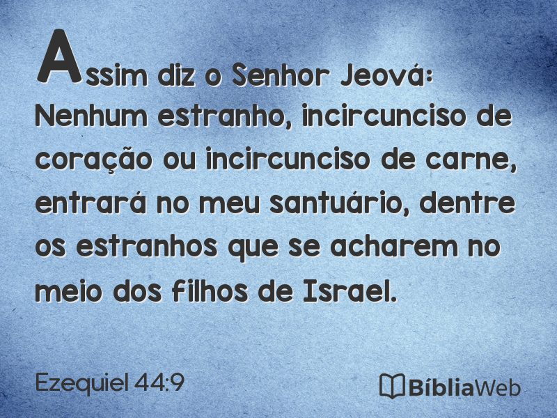 Ezequiel 44:9 em imagem para compartilhar