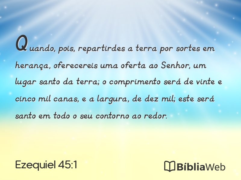 Ezequiel 45:1 em imagem para compartilhar