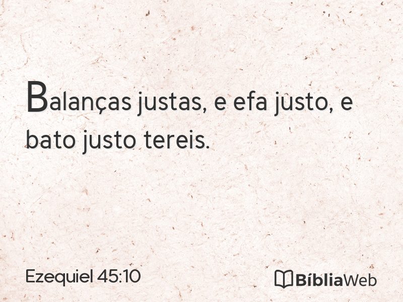 Ezequiel 45:10 em imagem para compartilhar