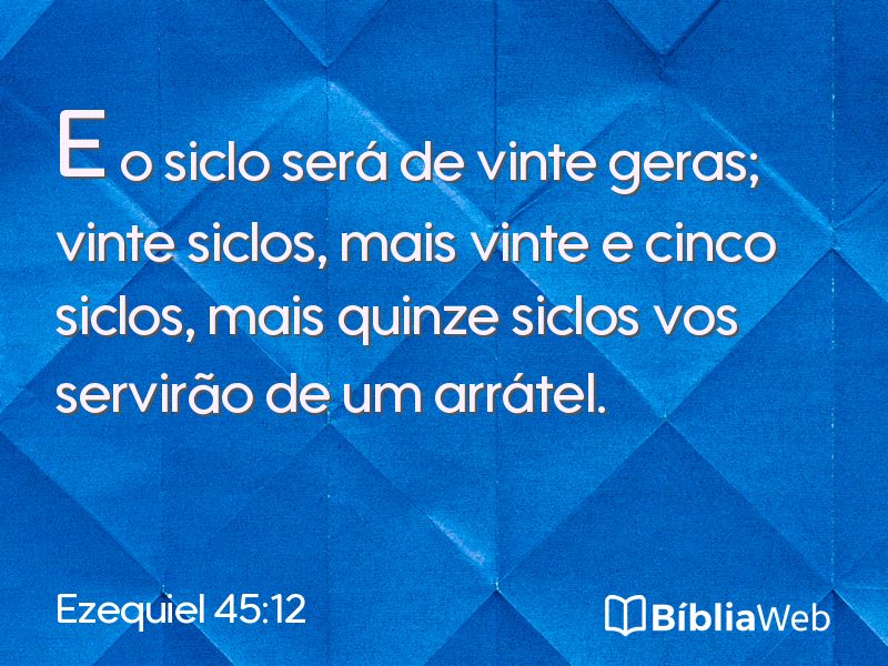 Ezequiel 45:12 em imagem para compartilhar