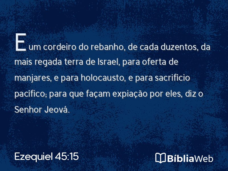 Ezequiel 45:15 em imagem para compartilhar