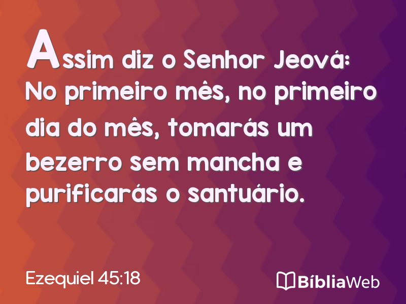 Ezequiel 45:18 em imagem para compartilhar