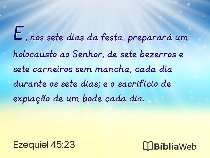 Ezequiel 45:23 em imagem para compartilhar