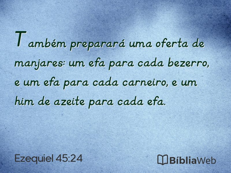 Ezequiel 45:24 em imagem para compartilhar