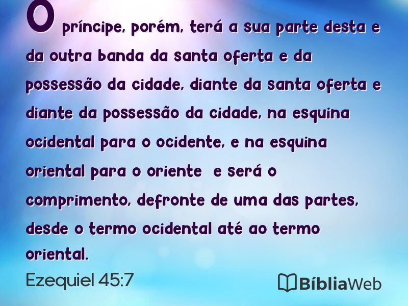 Ezequiel 45:7 em imagem para compartilhar
