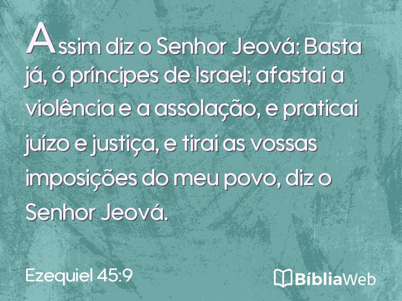 Ezequiel 45:9 em imagem para compartilhar