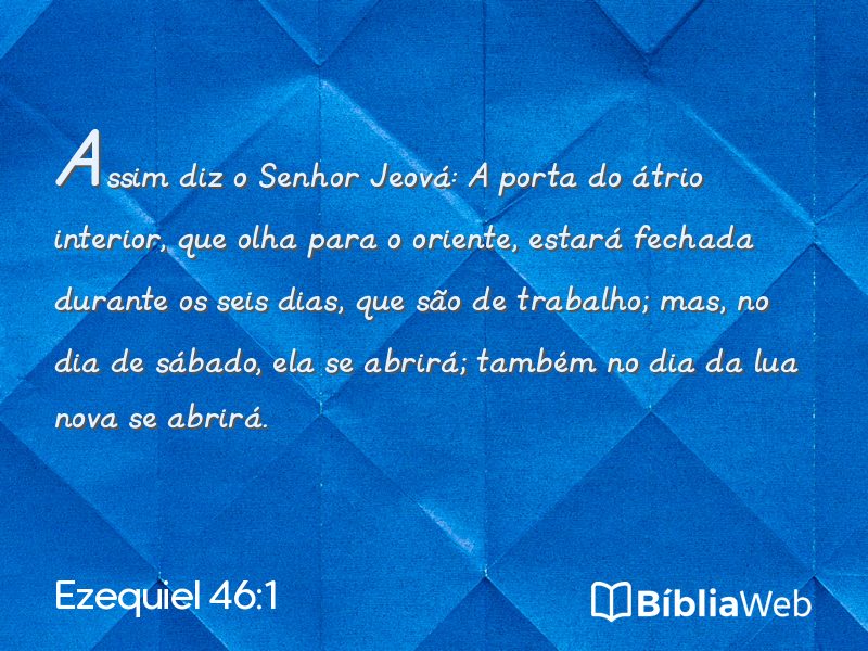 Ezequiel 46:1 em imagem para compartilhar