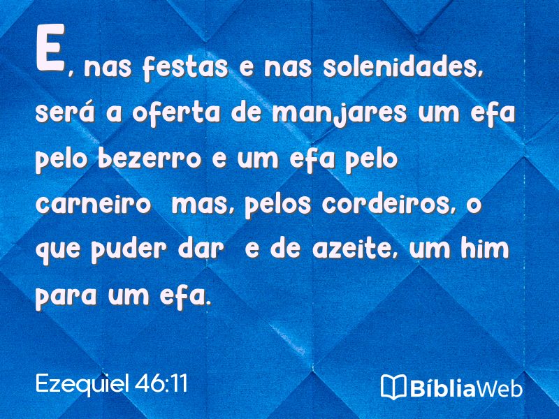 Ezequiel 46:11 em imagem para compartilhar