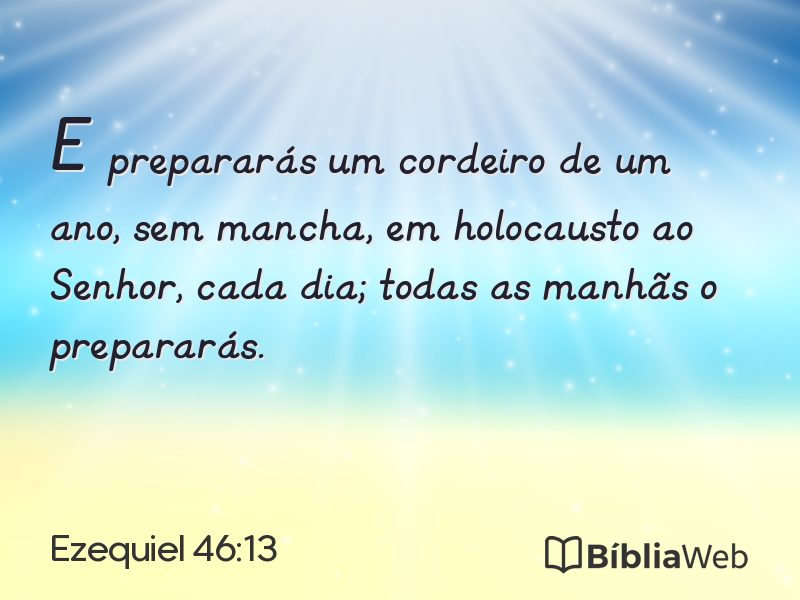 Ezequiel 46:13 em imagem para compartilhar