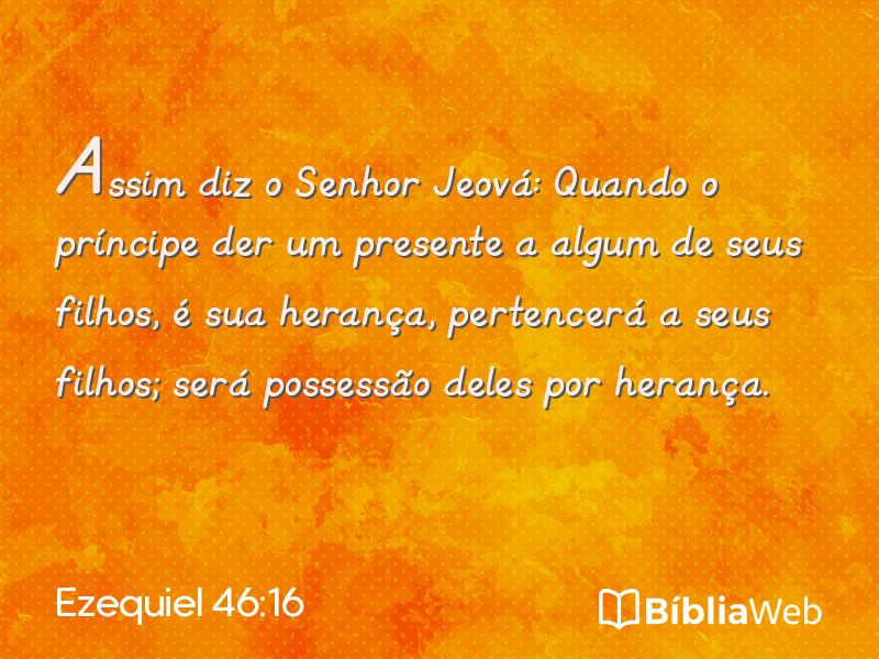 Ezequiel 46:16 em imagem para compartilhar